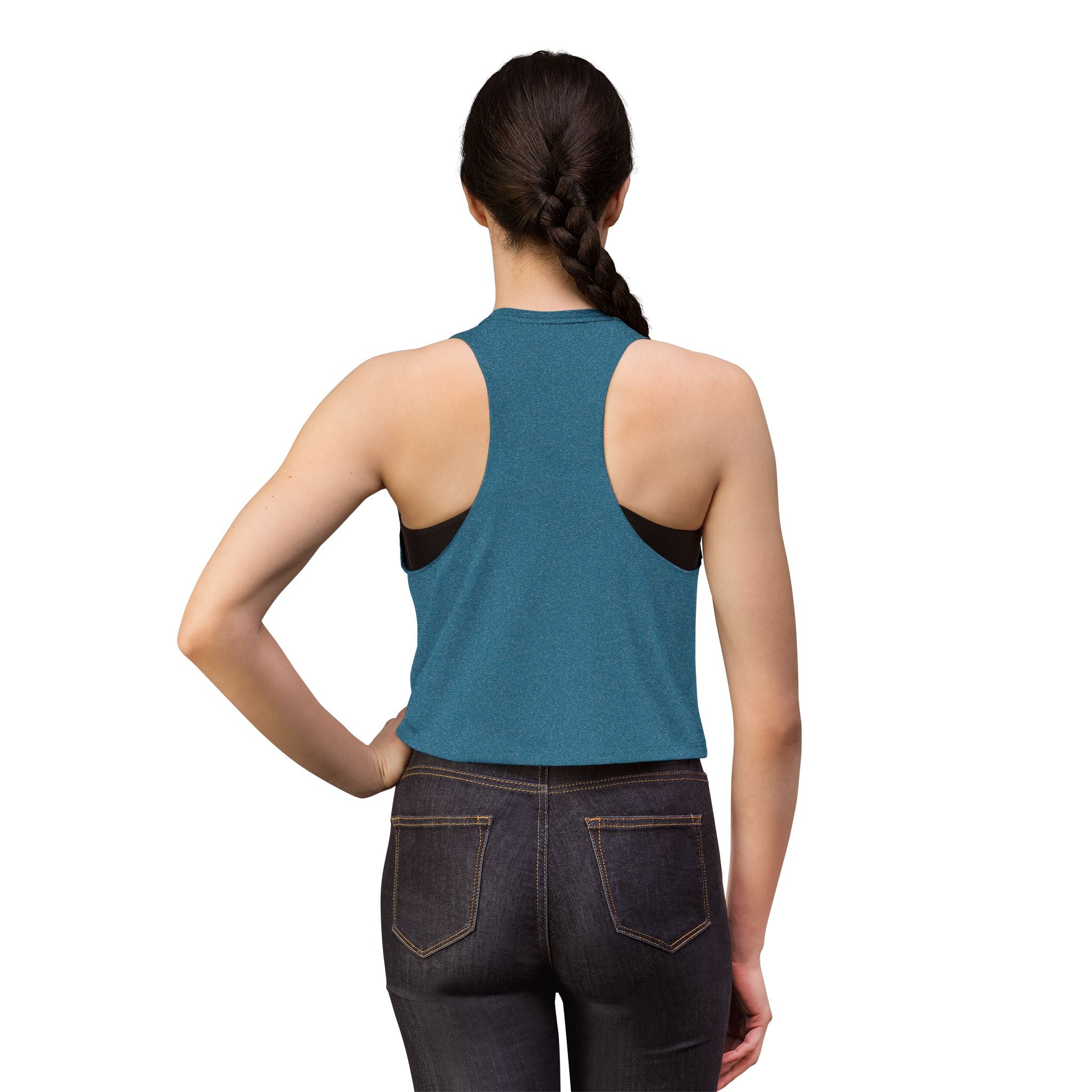 Women's Crop Top — CLEAR COMMS Graphic Crop Tank for Communicators & Marketers