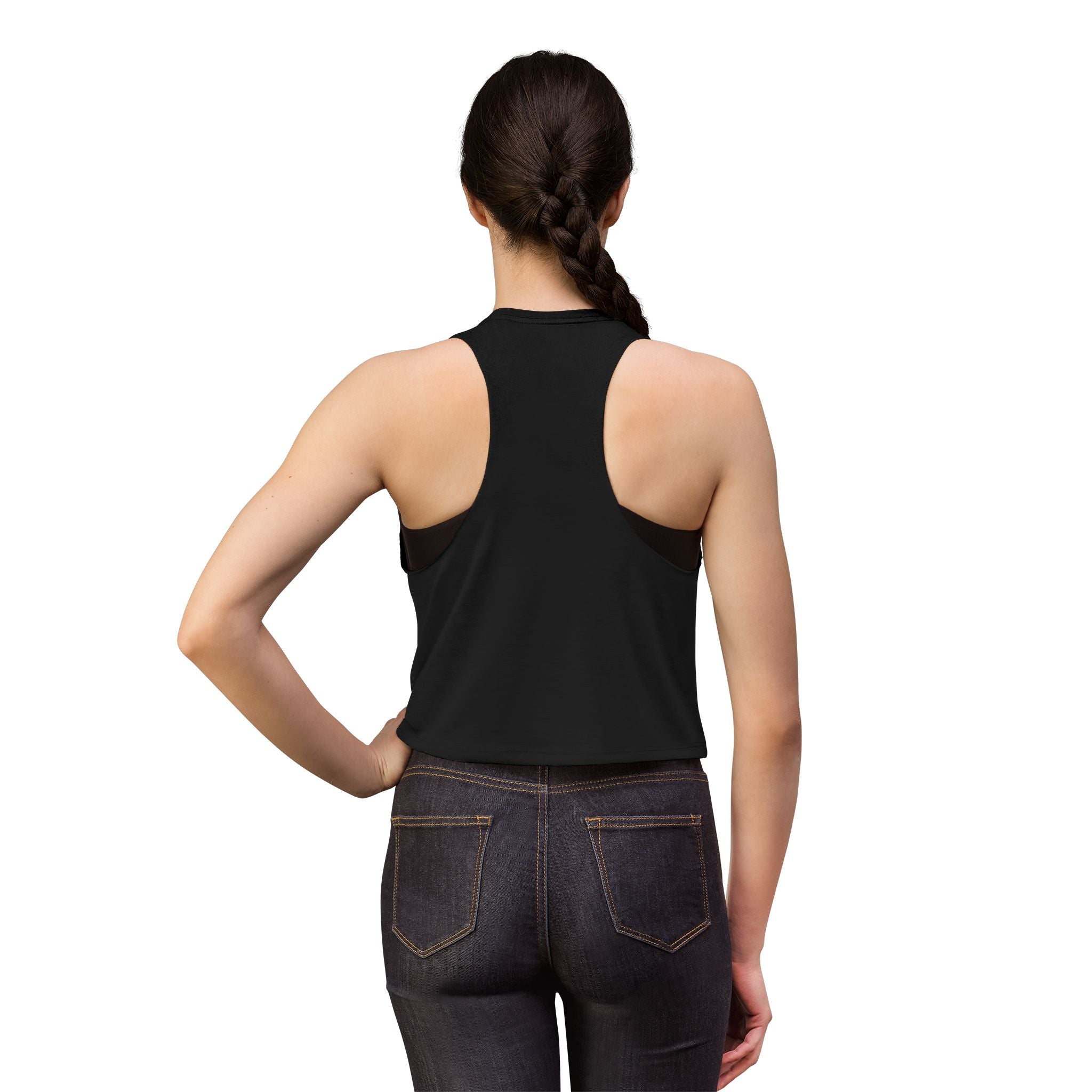 Women's Crop Top — CLEAR COMMS Graphic Crop Tank for Communicators & Marketers